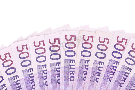 百元矢量摄影照片_五十张欧元纸币的粉丝。