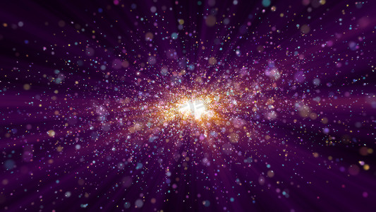 太空中的星系光粒子
