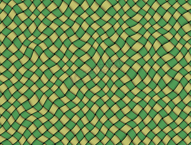 绿色和黄色格子布桌布