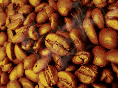 咖啡饮料海报摄影照片_咖啡豆背景