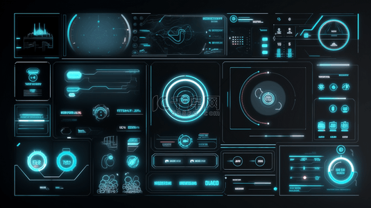 科技风ui背景图片_科技风UI界面显示屏