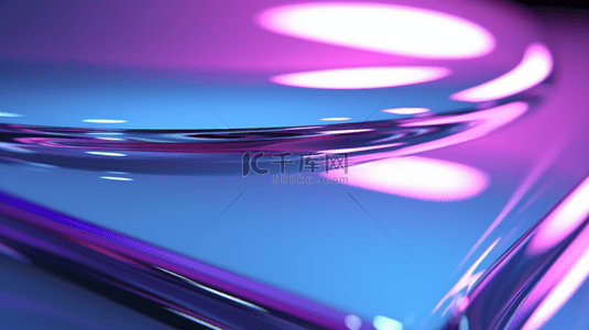蓝色质感玻璃背景图片_紫色透明圆润玻璃质感背景