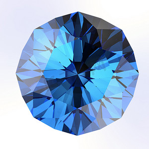 钻石发光摄影照片_蓝色钻石