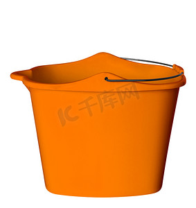 塑料桶摄影照片_塑料桶-橙色