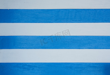 蓝色和白色条纹木质纹理墙背景