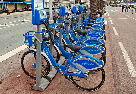 法国尼斯市 - 公共自行车共享站