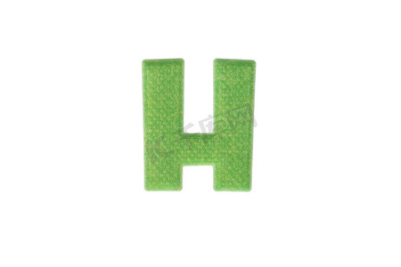 h字母创意设计摄影照片_孤立在白色背景上的字母 H