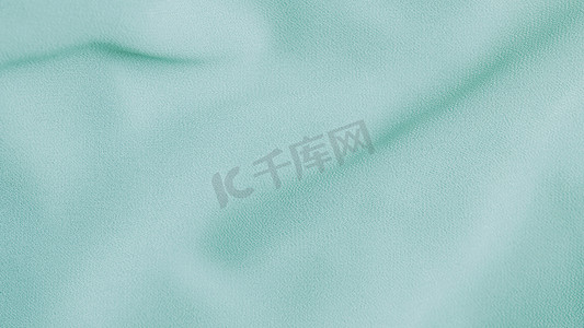 绿色窗帘摄影照片_绿色薄荷雪纺面料纹理背景
