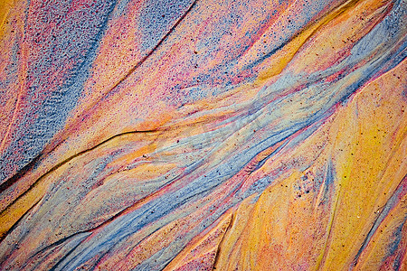 在高岭土矿的抽象颜色沙子纹理