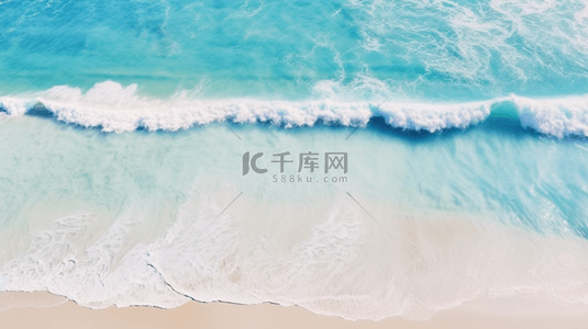 蓝色海滩背景背景图片_沙滩和蓝色海水背景