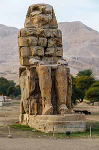 巨门摄影照片_埃及卢克索门农巨像