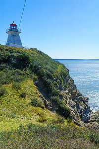 风景瑞克莫迪摄影照片_Cape Enrage 灯塔，在新不伦瑞克省