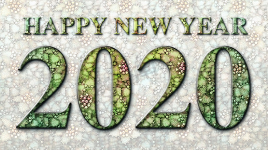 Holly Happy New Year 2020 - 3D 插图