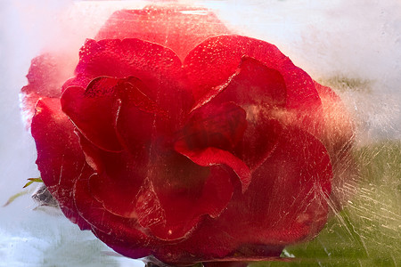 冷冻红玫瑰花