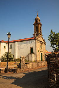龙之谷莉亚摄影照片_圣欧拉莉亚教堂，O Pedrouzo，西班牙