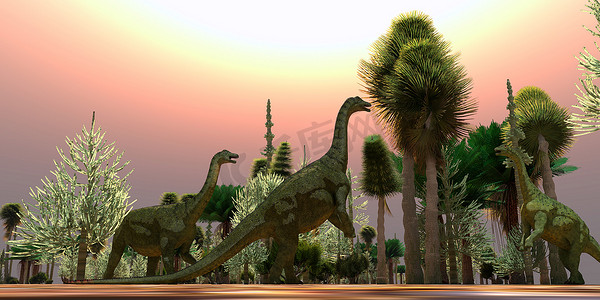 卡特恐龙摄影照片_Saltasaurus 恐龙吃
