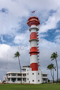 珍珠港航空博物馆控制塔，瓦胡岛，夏威夷，美国