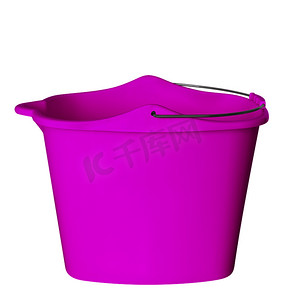 塑料桶摄影照片_塑料桶-玫瑰色