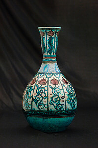 花瓶古董摄影照片_东方古董陶瓷花瓶