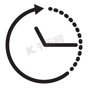 定时器图标摄影照片_白色背景上的时间图标。