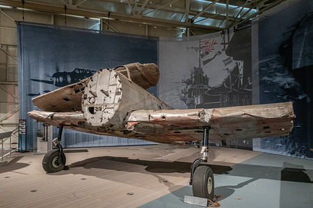 珍珠港航空博物馆：日本零式飞机残骸，欧胡岛