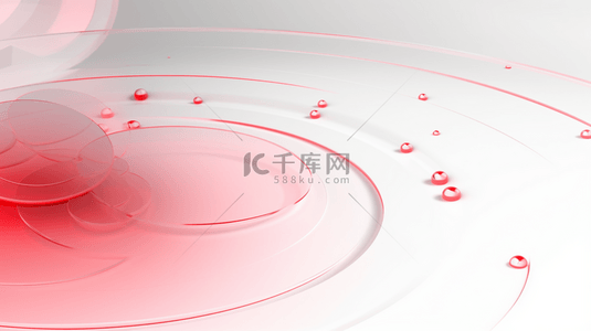 圆球背景背景图片_淡红色透明质感圆盘线条背景