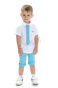 衬衣和领带的英俊的男孩。