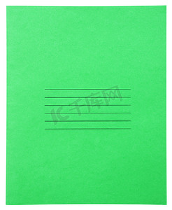 工作簿封面摄影照片_笔记本-绿色封面