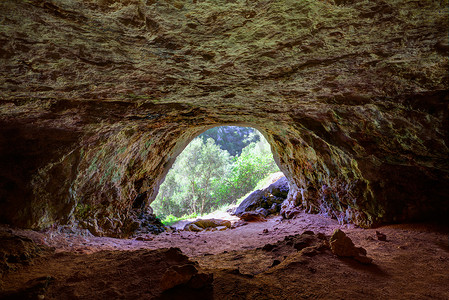 巴利阿里群岛 es Mitjorn 的梅诺卡岛科瓦波利达洞穴