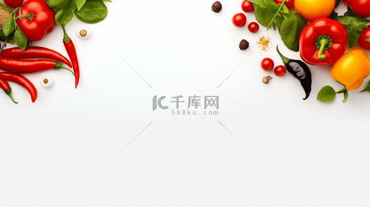 果蔬生鲜logo背景图片_简约的食材蔬菜果蔬白色背景
