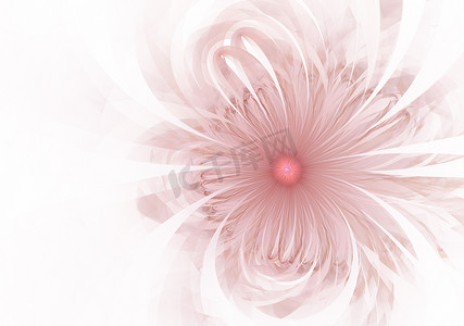 柔和柔和的分形花朵计算机生成图像，用于徽标、设计概念、网页、印刷品、海报。