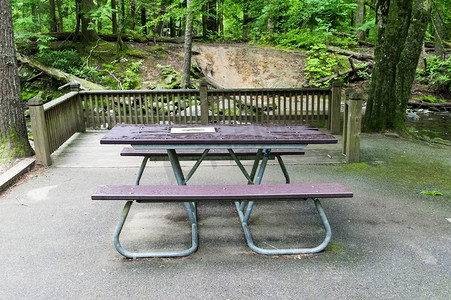 夏天的野餐桌