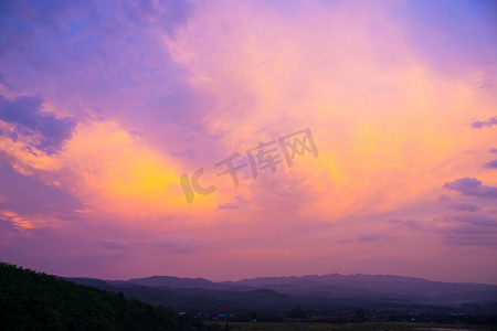 黄昏和风景