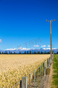新西兰南部的泰勒山和哈特山风光
