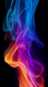 光效烟雾背景图片_红蓝紫色烟雾艺术背景