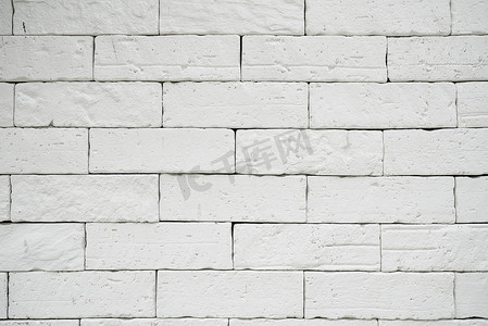 白色墙壁砖石头背景&纹理