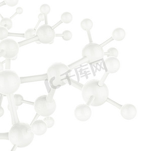 分子白色 3d 作为概念