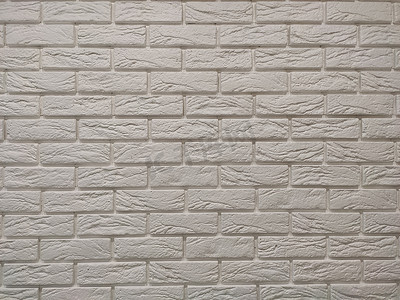 墙纸的现代白色砖墙纹理背景。