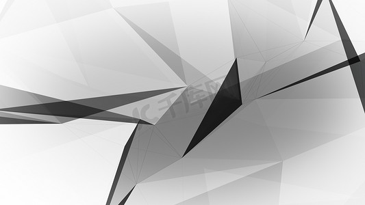 深灰色三角形背景的 3d 图。