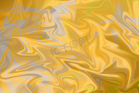 波浪流体摄影照片_金色液体油漆大理石花纹和丙烯酸波浪纹理背景。