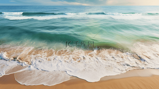 黄色海水背景图片_沙滩和蓝色海水背景