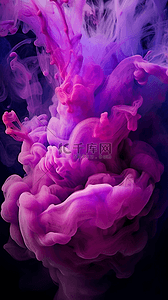 流体烟雾背景图片_渐变紫色烟雾背景