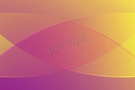 紫色和黄色渐变色柔和的光线和线条图形，用于化妆品横幅广告豪华现代背景（插图）