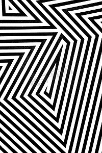黑白线条的几何迷宫
