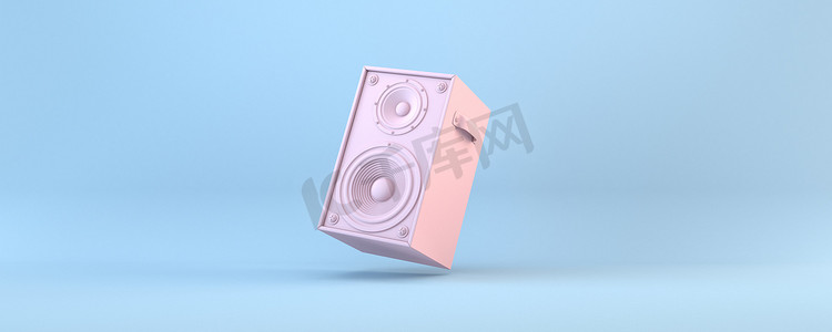 粉红色音乐扬声器 3D