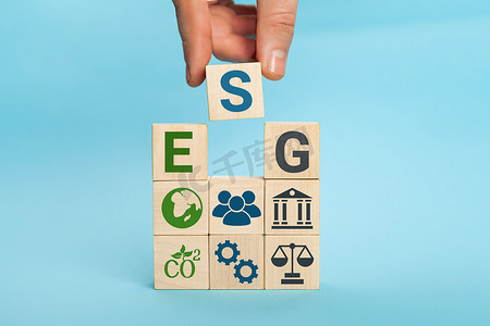 投资环境摄影照片_环境、社会和治理的 ESG 概念。