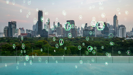 可持续资源摄影照片_绿色城市技术转向可持续改造理念
