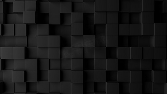 黑方块抽象背景。