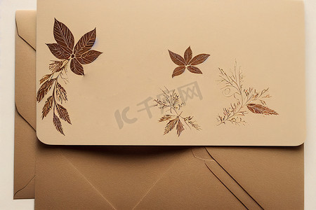 格子巴上有秋叶、种子和橡子的无缝水彩图案