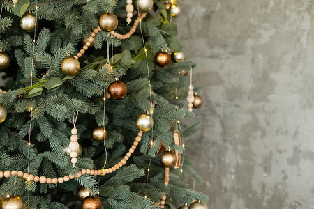 挂在树上的圣诞灯